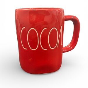 Rae Dunn Red Cocoa Mug NWOT 12oz